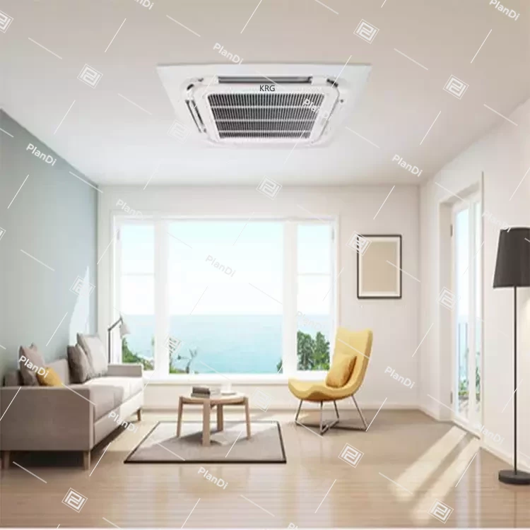 Ceiling dual temperature air conditioner