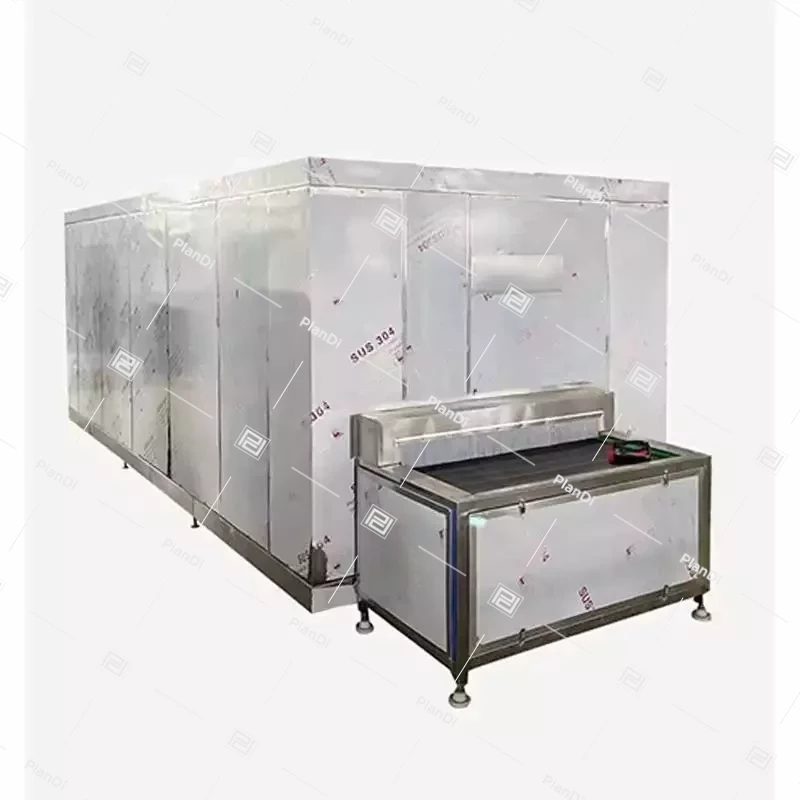 Tunnel freezer for shock freezing