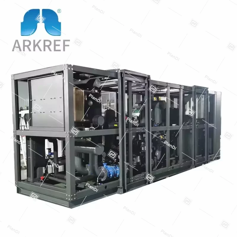 ARKREF Refrigeration system with CO2 freezing and compressor unit