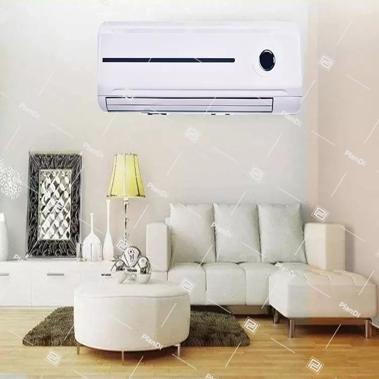 Wall mounted air conditioner for heating and cooling with variable frequency